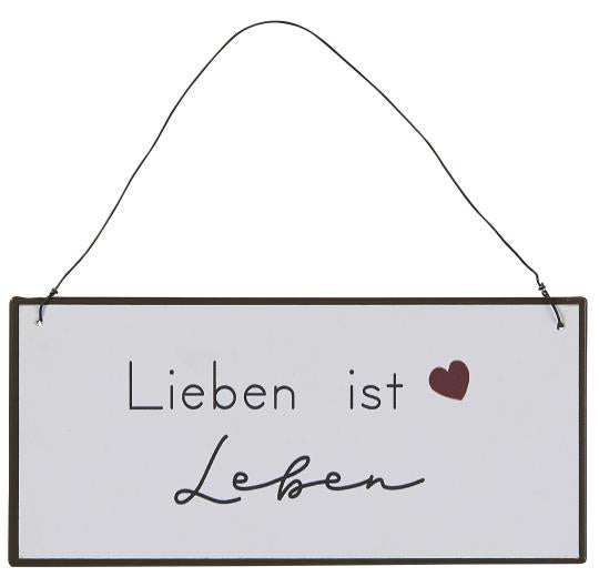IB Laursen Metallschild - Lieben ist Leben