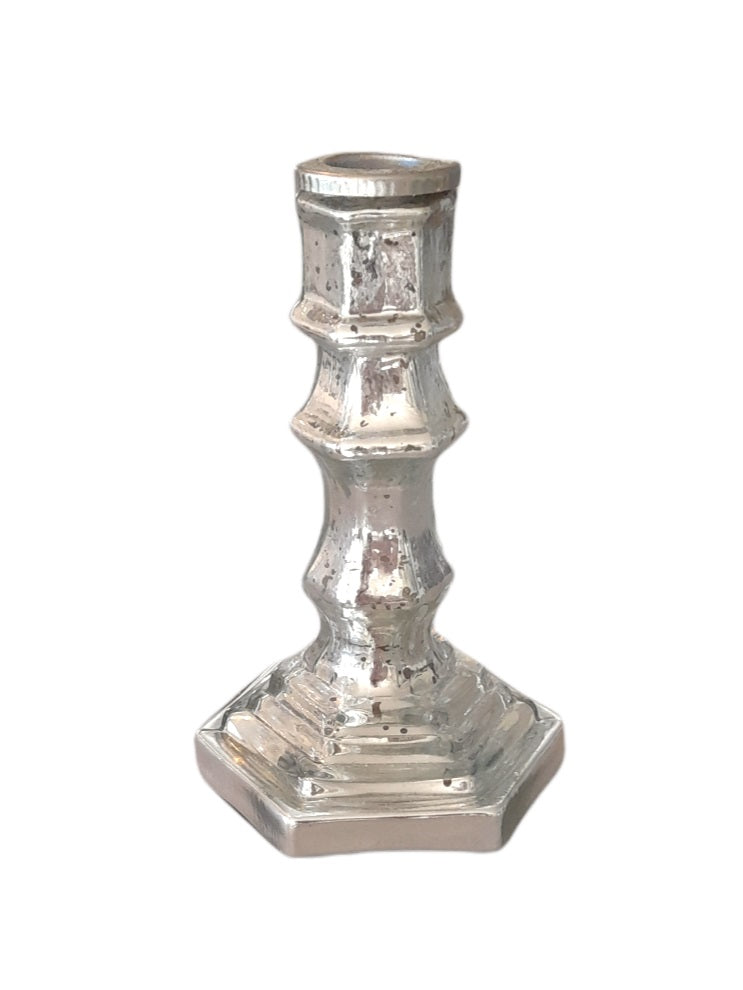 Kerzenhalter Vitreous Glas silber klein | Rost & Rosmarin