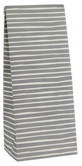 IB Laursen - Buntfalttüte grau gestreift handgezeichnet klein, 5 Stück gebündelt, Geschenktüte, Papiertüte