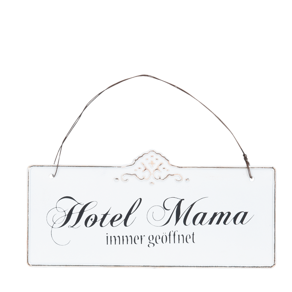Clayre & Eef Metallschild - Hotel Mama immer geöffnet