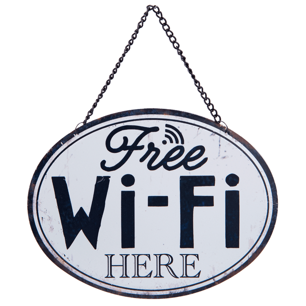 Clayre & Eef - Blechschild Free Wifi