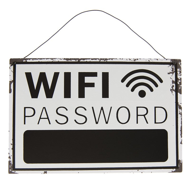 Clayre & Eef - Schild mit Tafel WIFI Password, WLAN-Passwort