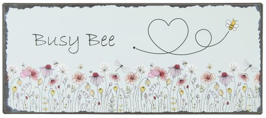 IB Laursen Metallschild - Busy Bee, Blumen, Biene
