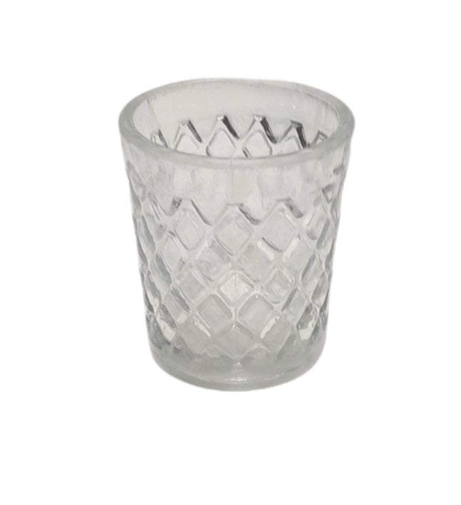 Ib Laursen  - Teelichthalter geschliffenes Glas klein klar | Rost & Rosmarin