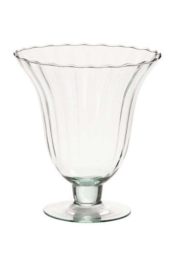 Vase auf Fuß, Glasvase, Pokal Glas
