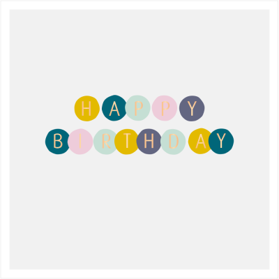 Grafik-Werkstatt QuadrART Doppelkarte - Happy Birthday